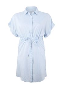 Only Carmakoma, Damen Kleid 'CARVI', Hellblau / Weiß