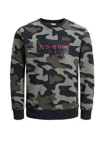 Jack & Jones JACK & JONES, Herren Sweatshirt, Oliv / Schwarz