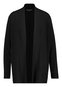 Gerry Weber, Damen Strickjacke mit Schalkante, Schwarz