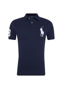 Polo Ralph Lauren, Herren Poloshirt 'SSKCBPPSLM-SHORT SLEEVE-KNIT', Navy / Wei&szlig;