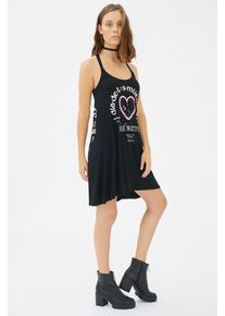 Trueprodigy, Damen Freizeitkleid 'Die Pretty', Lila / Schwarz / Wei&szlig;