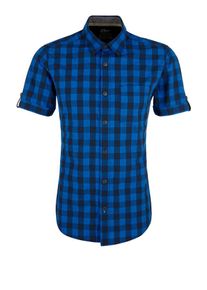 s.Oliver RED LABEL, Herren Hemd, Blau / Schwarz / Weiß