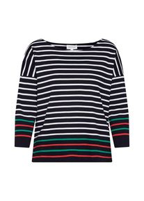 armedangels, Damen Pullover 'FILINAA CONTRAST STRIPES', Blau / Wei&szlig;
