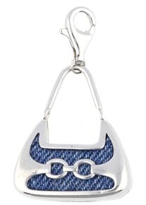 Esprit, Damen Charm 'Denim Shopper', Silber