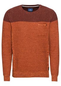 Tom Tailor, Herren Pullover, Braun / Orange