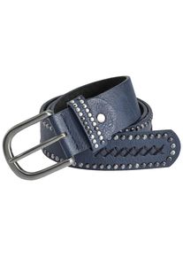 Heine, Damen Gürtel mit Stitching, Blau