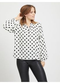Vila, Damen Bluse, Schwarz / Wei&szlig;