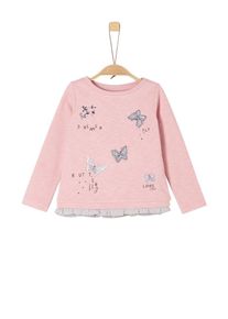 s.Oliver Junior, Mädchen Sweatshirt, Taubenblau / Rosa