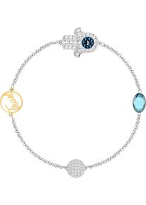 Swarovski, Damen Armband 'Hamsa 5421435', Aqua / Gold / Silber / Transparent