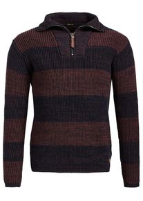 Khujo, Herren Pullover 'TOSCA', Weinrot / Schwarz