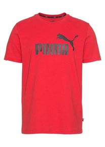Puma, Herren T-Shirt 'ESSENTIAL', Rot / Schwarz