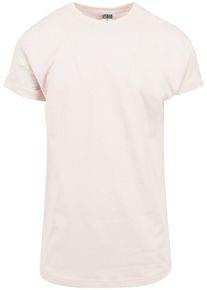 Urban Classics, Herren Long Shaped Turnup Tee, Rosa