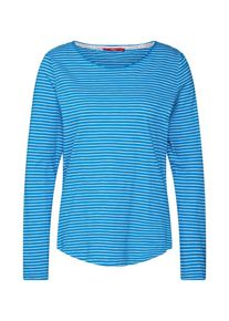 s.Oliver RED LABEL, Damen Shirt, Himmelblau / Weiß