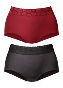 Petite Fleur, Damen Slip, Rot / Schwarz