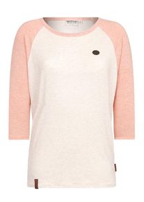 Naketano, Damen Shortsleeve 'Immer am ballern', Beige / Koralle