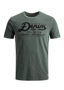 Jack & Jones JACK & JONES, Herren T-Shirt, Grünmeliert / Schwarz