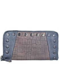 Taschendieb Wien, Damen Geldbörse, Rauchblau / Taupe