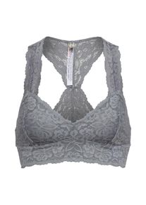 Free People, Damen Bralette mit Spitzenbesatz, Grau