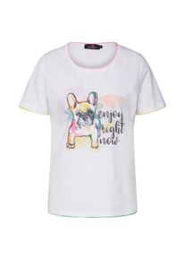 Zwillingsherz, Damen Shirt 'Frenchie', Mischfarben / Wei&szlig;