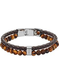 Fossil, Herren Armband 'JF03118040', Karamell / Schoko