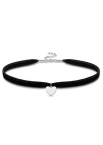 Thomas Sabo, Damen Kette mit Anhänger 'Choker Set, Herz, SET0295-173-12-L36v', Schwarz / Silber