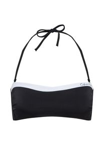 Calvin Klein Swimwear, Damen Bikinioberteil 'BANDEAU-RP', Schwarz / Weiß