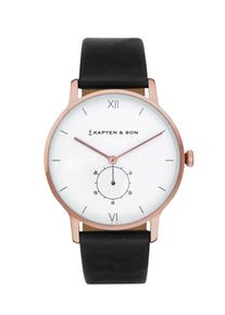 Kapten & Son Kapten & Son, Damen Uhr 'Heritage Rosegold', Schwarz