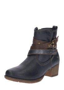 Mustang, Damen Stiefelette, Navy / Braun