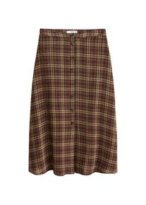 Mango, Damen Rock 'Ingrid4', Dunkelblau / Braun / Hellbraun