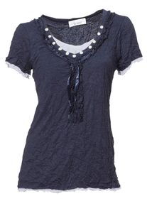 Heine, Damen Two-in-one-Shirt, Ultramarinblau / Weiß