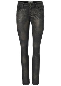 Heine, Damen Röhrenjeans, Bronze / Schwarz