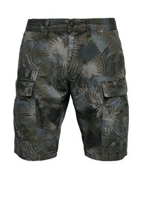 Q/S Designed By, Herren Cargo-Shorts, Schlammfarben / Grasgrün