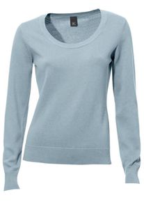 Heine, Damen Rundhals-Pullover, Opal