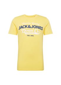 Jack & Jones JACK & JONES, Herren Shirt 'JJELOGO', Dunkelblau / Gelb / Weiß