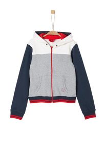 s.Oliver Junior, M&auml;dchen Athleisure-Jacke, Navy / Grau / Rot / Wei&szlig;
