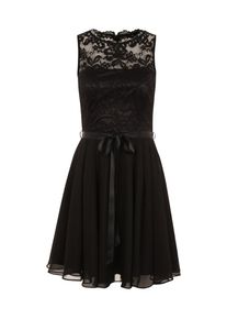 Swing, Damen Cocktailkleid mit Spitze, Schwarz