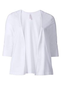 sheego Casual, Damen Klassische Shirtjacke, Wei&szlig;