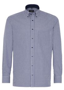 Eterna, Herren Hemd COMFORT FIT, Marine / Wei&szlig;