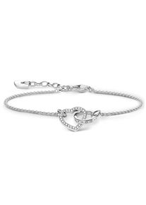 Thomas Sabo, Damen Armband 'TOGETHER Herz Klein, A1648-051-14-L19v', Silber / Weiß