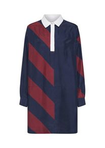 Tommy Hilfiger, Damen Kleid 'Tommy Icons Rugby', Navy / Bordeaux