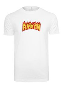 Mister Tee, Herren T-Shirt 'Bun DEM', Gelb / Rot / Weiß