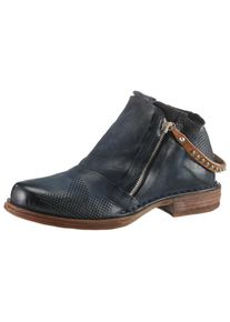 A.S.98, Damen Ankleboots, Taubenblau / Hellbraun