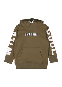 name it, Kapuzenpullover 'NMMNATHAN', Oliv / Schwarz / Wei&szlig;