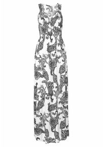 Lascana, Damen Maxikleid, Schwarz / Wei&szlig;