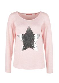 s.Oliver RED LABEL, Damen Langarmshirt, Rosa / Silber