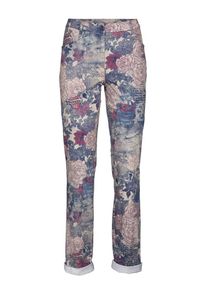 Heine, Damen Hose, Blau / Mischfarben / Pink