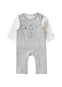 s.Oliver Junior, M&auml;dchen Set: Strampler mit Langarmshirt, Grau / Wei&szlig;