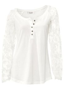 Heine, Damen Rundhalsshirt, Weiß