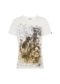 Key Largo, Herren T-Shirt 'MT WASHINGTON round', Dunkelgelb / Rauchgrau / Offwhite