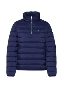 Tommy Jeans, Damen Jacke 'TJW Basic Quilted Uilted Hooded Popover', Navy / Rot / Weiß